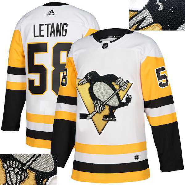 Penguins #58 Kris Letang White Glittery Edition Adidas Jersey,We sell and wholesale Penguins #58 Kris Letang White Glittery Edition Adidas Jersey on line form chian!
